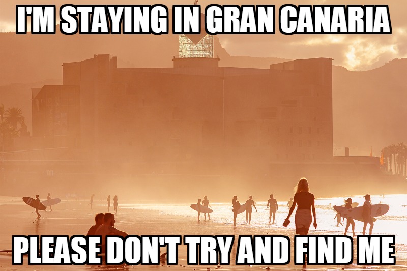 free staying in Gran Canaria meme