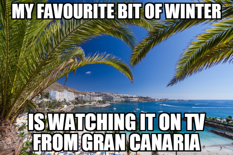 Free Gran Canaria winter meme