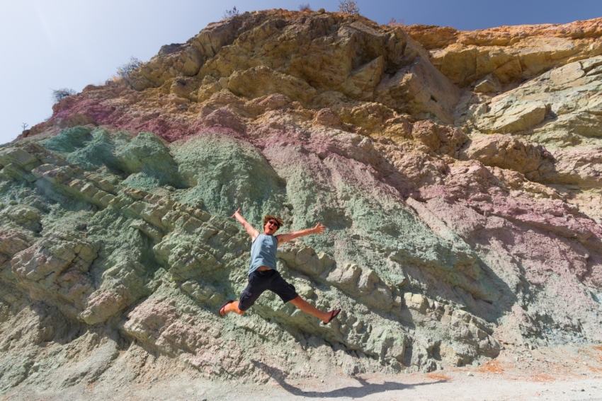 The technicolour rocks at Los Azulejos