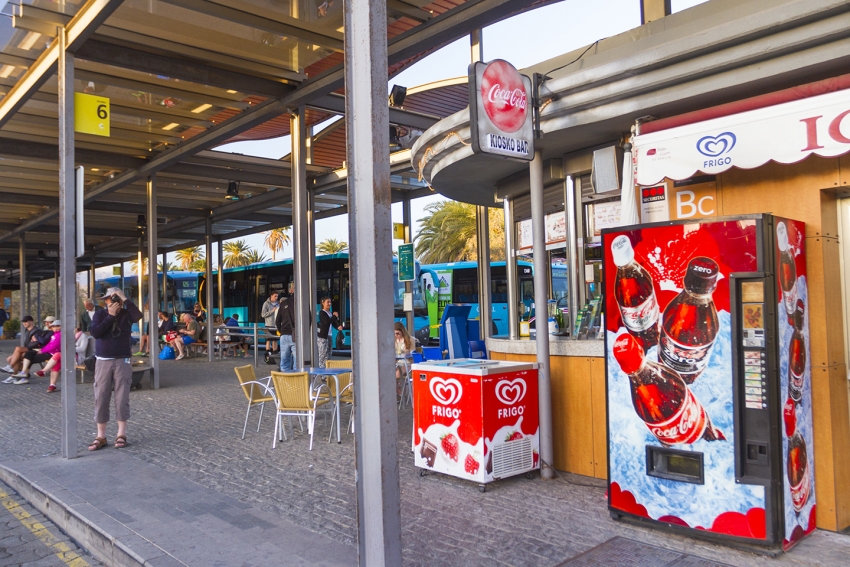 Maspalomas bus station just by the oasis